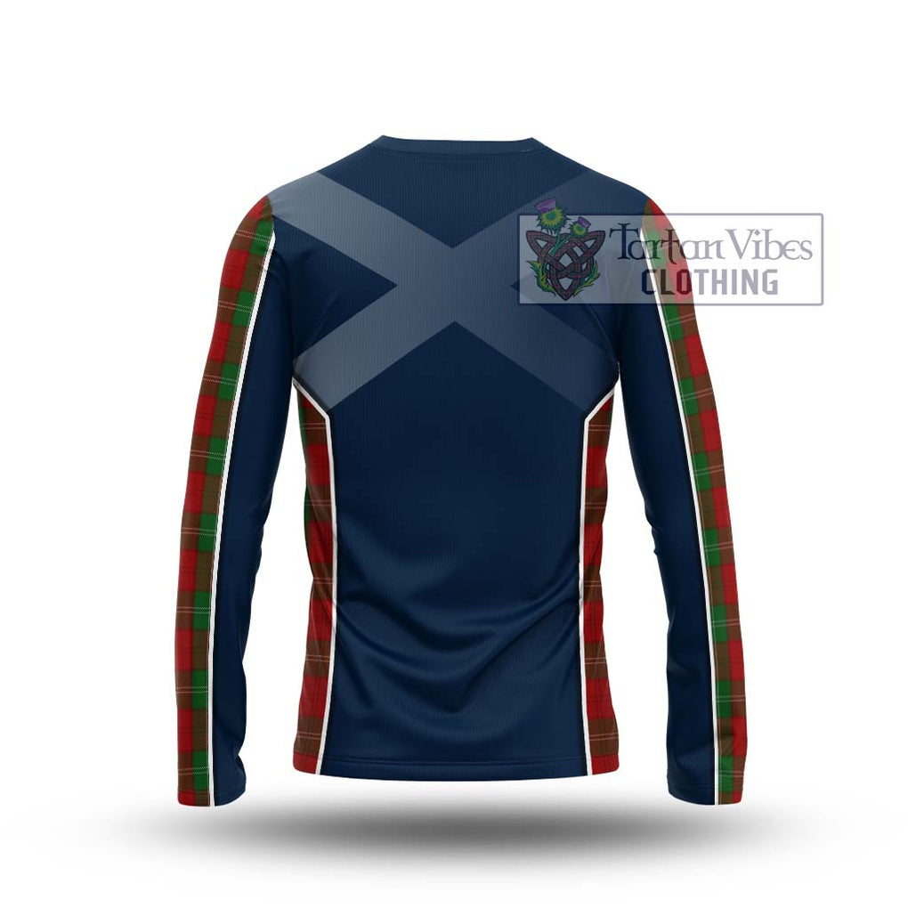 Lennox Tartan Long Sleeve T-Shirt with Family Crest and Lion Rampant Vibes Sport Style - Tartan Vibes Clothing