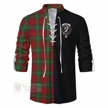 Lennox Tartan Ghillie Kilt Shirt with Family Crest and Half Of Me Style