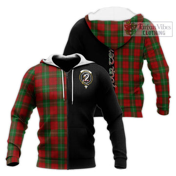 Lennox Tartan Knitted Hoodie with Family Crest and Half Of Me Style