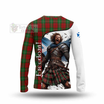 Lennox Crest Tartan Long Sleeve T-Shirt Inspired by the Freedom of Scottish Warrior