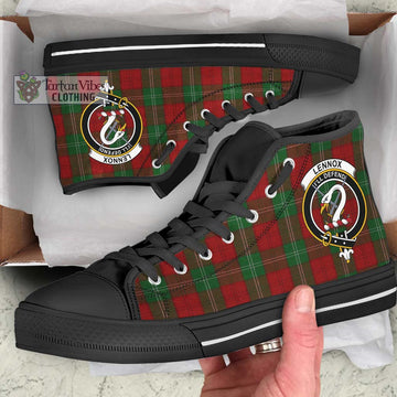 Lennox Tartan High Top Shoes with Family Crest