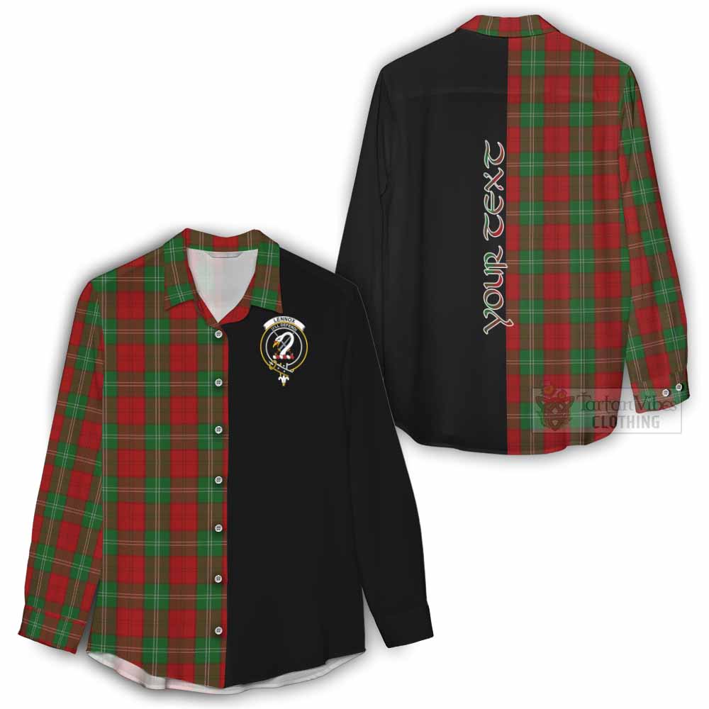 Tartan Vibes Clothing Lennox Tartan Women's Casual Shirt with Family Crest and Half Of Me Style