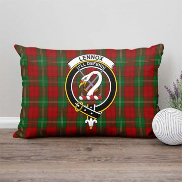 Lennox Tartan Pillow Cover with Family Crest