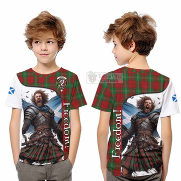 Lennox Crest Tartan Kid T-Shirt Inspired by the Freedom of Scottish Warrior