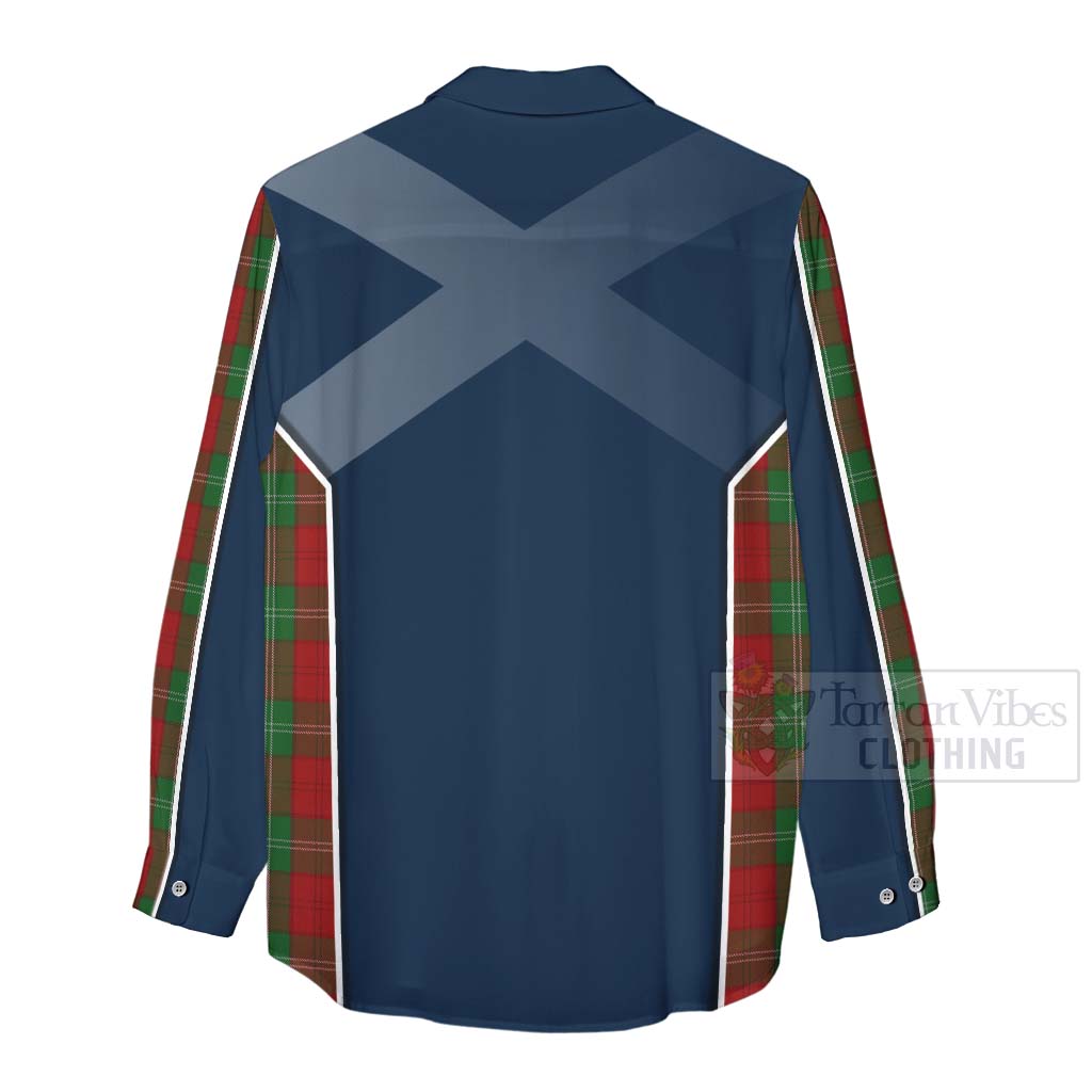 Tartan Vibes Clothing Lennox Tartan Women's Casual Shirt with Family Crest and Scottish Thistle Vibes Sport Style