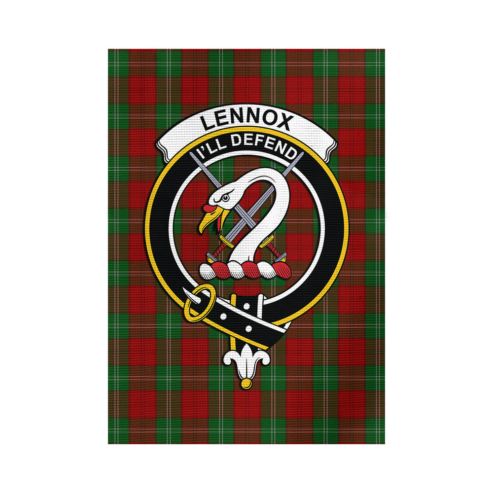 lennox-tartan-flag-with-family-crest