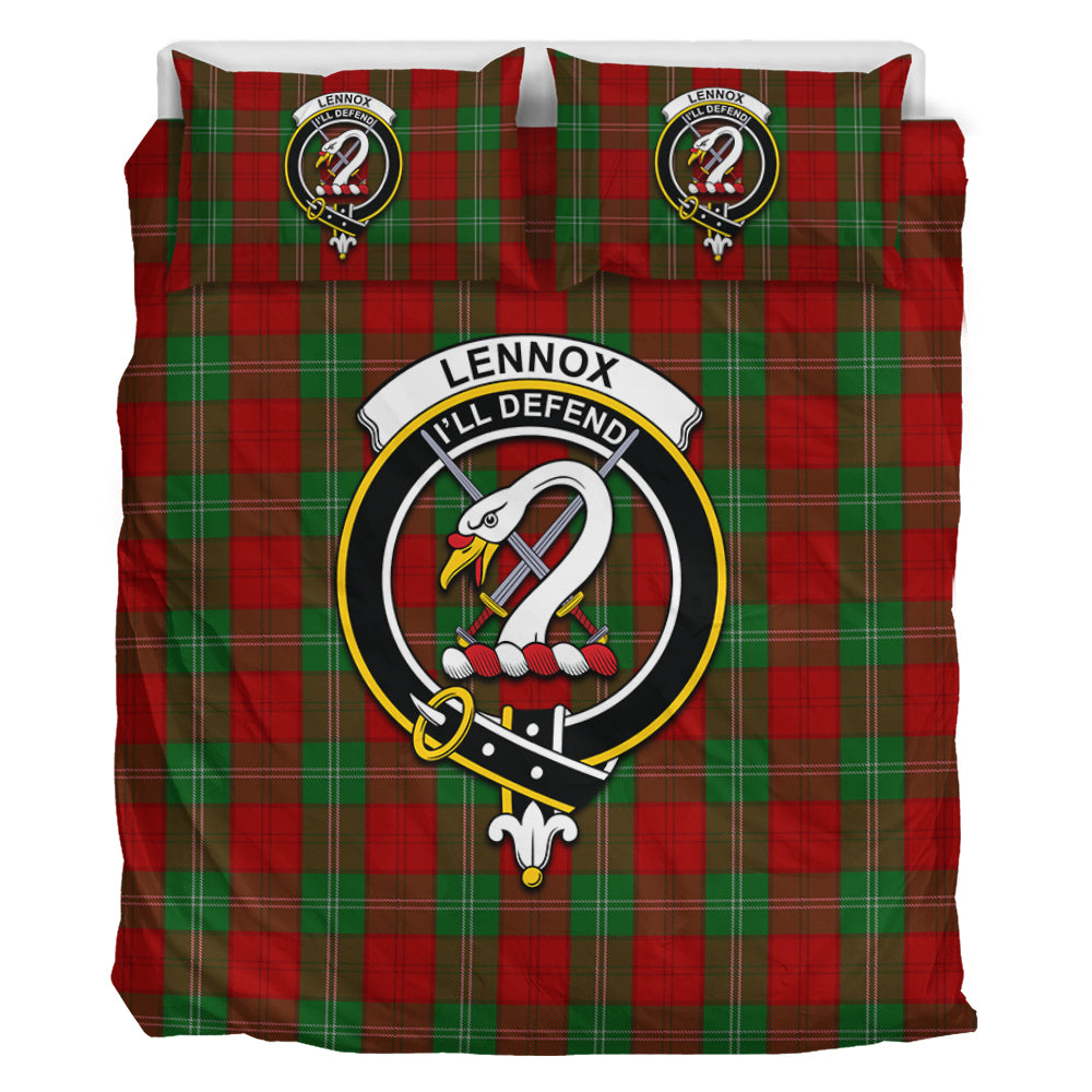 Lennox Tartan Bedding Set with Family Crest - Tartan Vibes Clothing