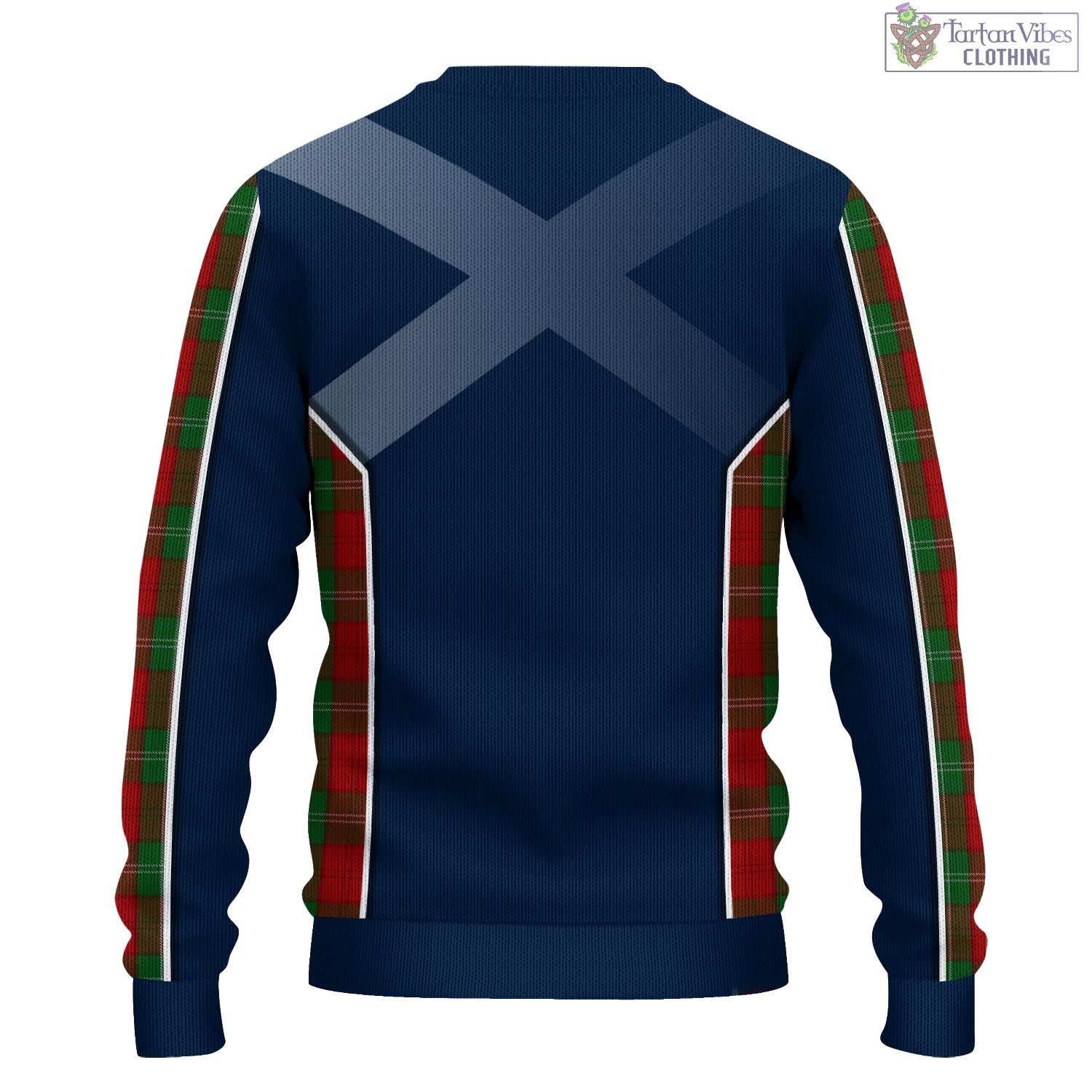 Tartan Vibes Clothing Lennox Tartan Knitted Sweatshirt with Family Crest and Scottish Thistle Vibes Sport Style