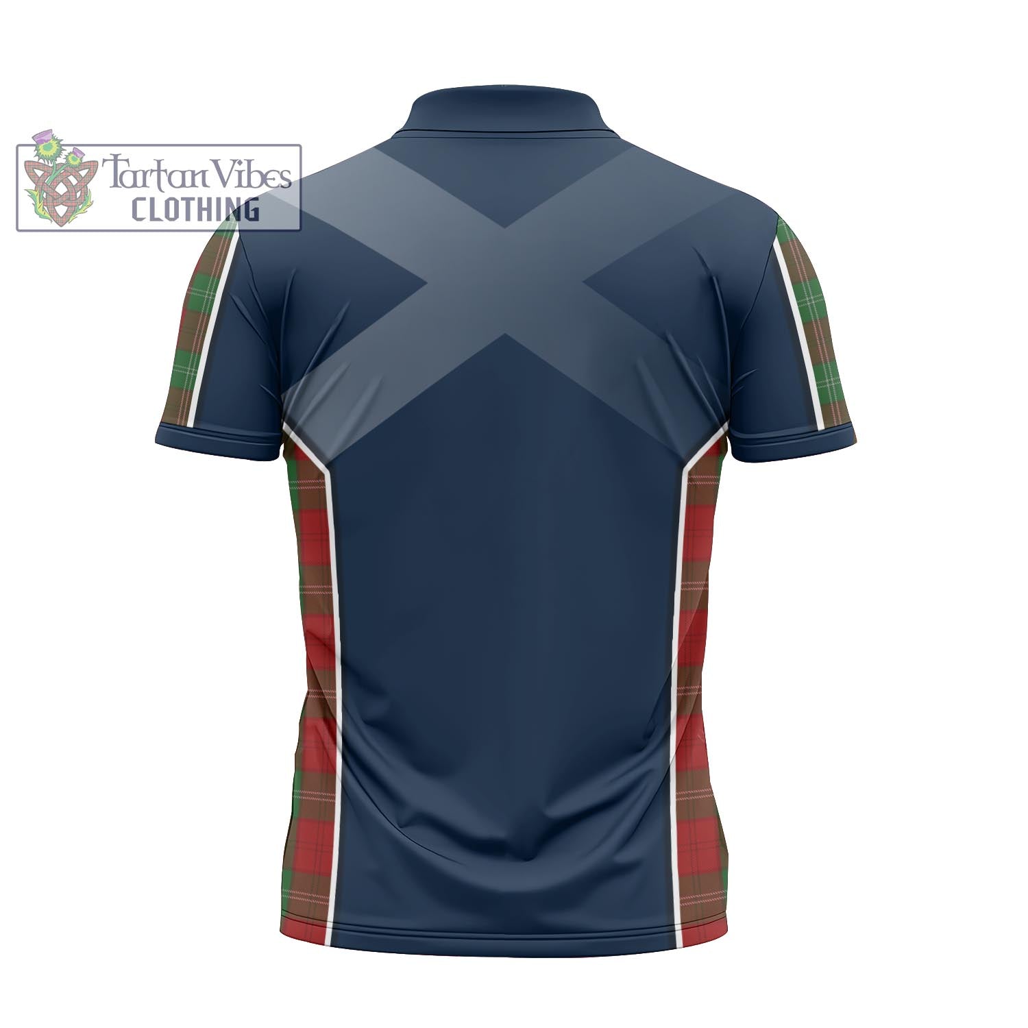 Tartan Vibes Clothing Lennox Tartan Zipper Polo Shirt with Family Crest and Scottish Thistle Vibes Sport Style