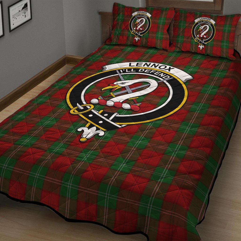 Lennox Tartan Quilt Bed Set with Family Crest - Tartan Vibes Clothing