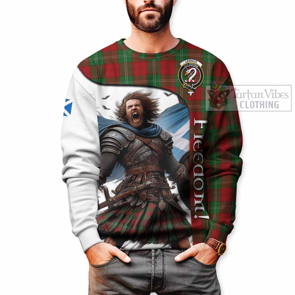 Tartan Vibes Clothing Lennox Crest Tartan Sweatshirt Inspired by the Freedom of Scottish Warrior