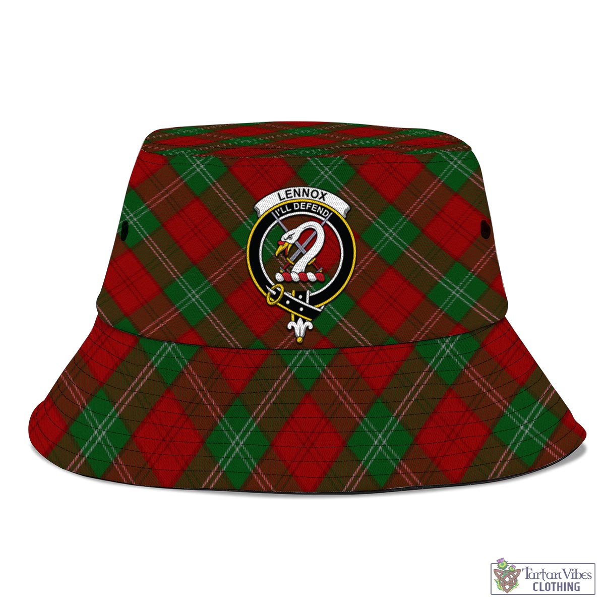 Tartan Vibes Clothing Lennox Tartan Bucket Hat with Family Crest