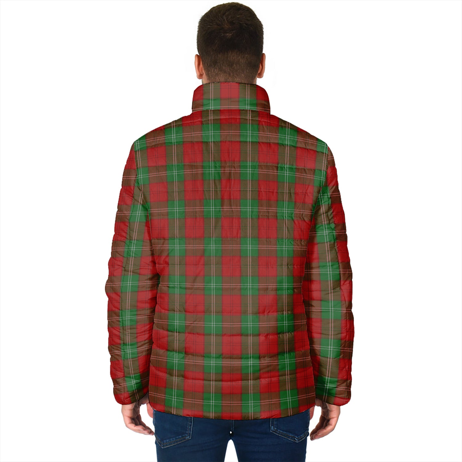 Lennox Tartan Padded Jacket with Family Crest - Tartan Vibes Clothing