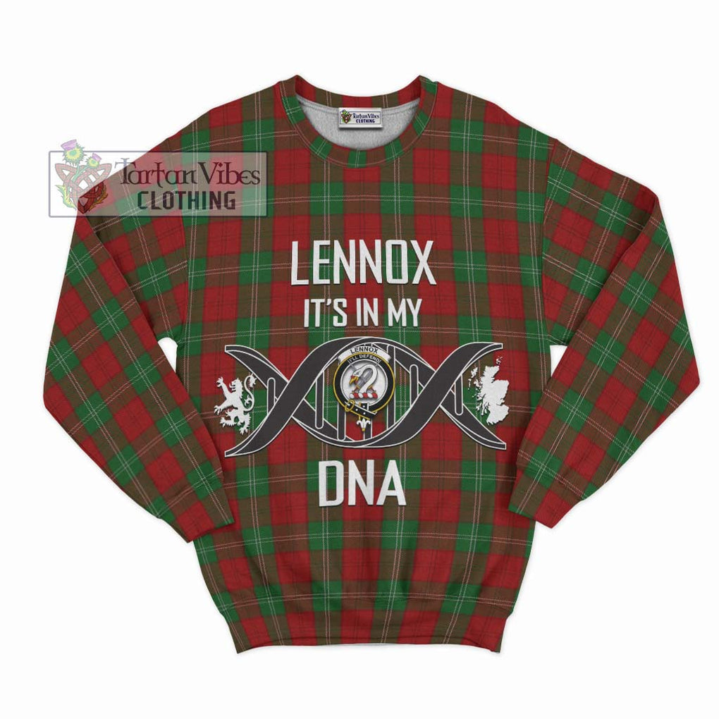 Lennox Tartan Sweatshirt with Family Crest DNA In Me Style - Tartanvibesclothing Shop