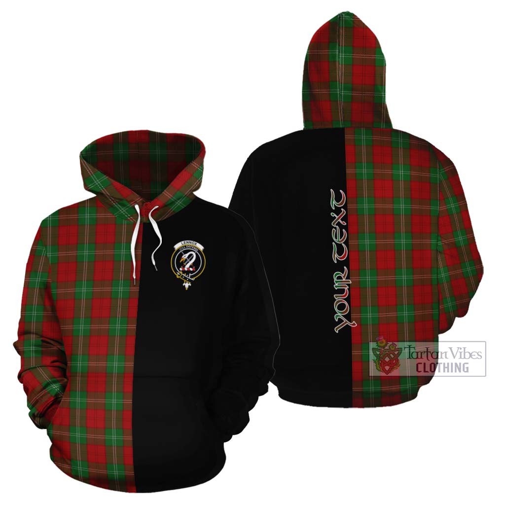 Tartan Vibes Clothing Lennox Tartan Cotton Hoodie with Family Crest and Half Of Me Style