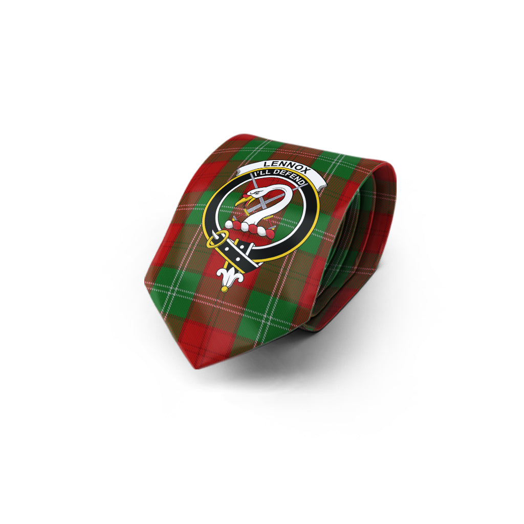 Lennox Tartan Classic Necktie with Family Crest - Tartan Vibes Clothing