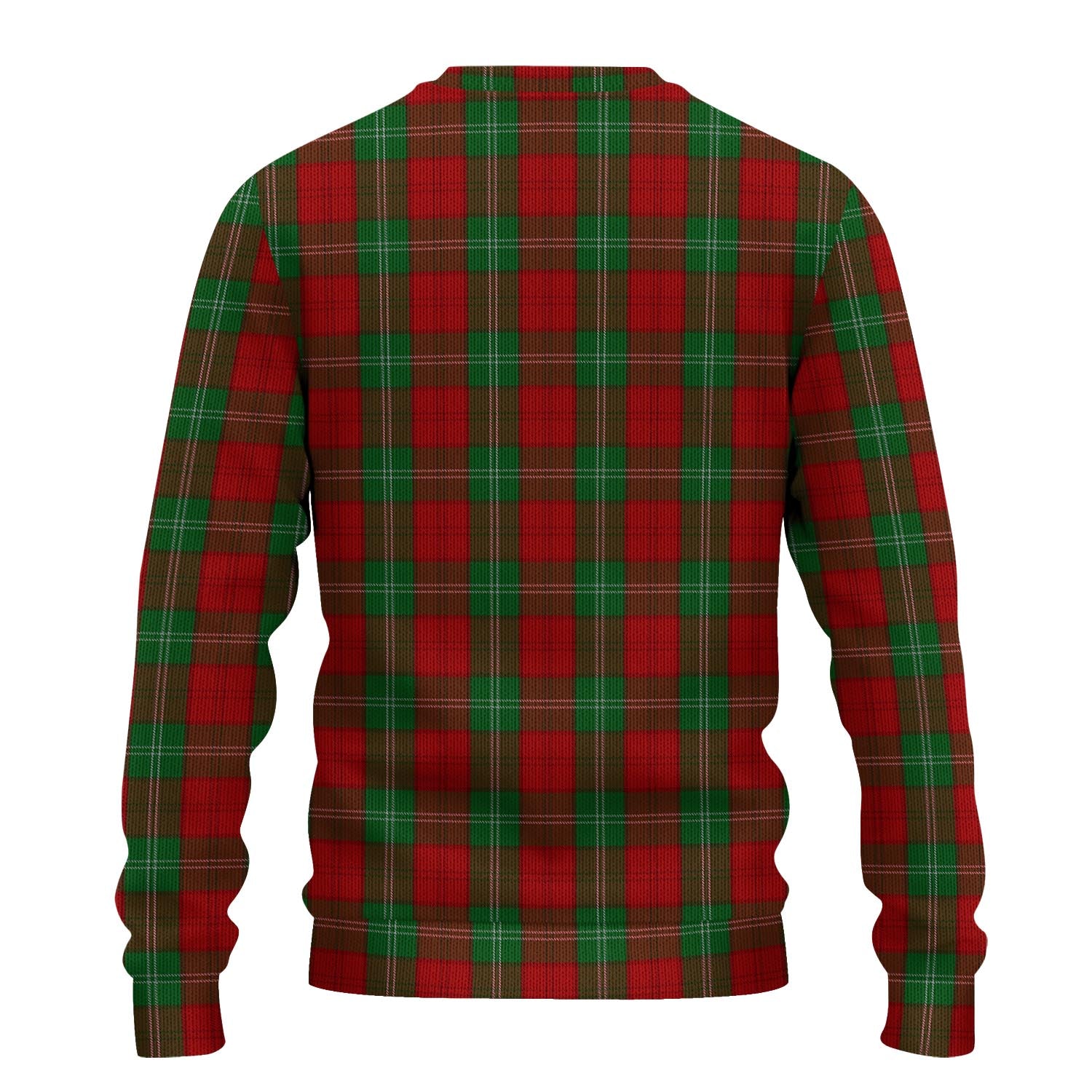 Lennox Tartan Knitted Sweater with Family Crest - Tartanvibesclothing