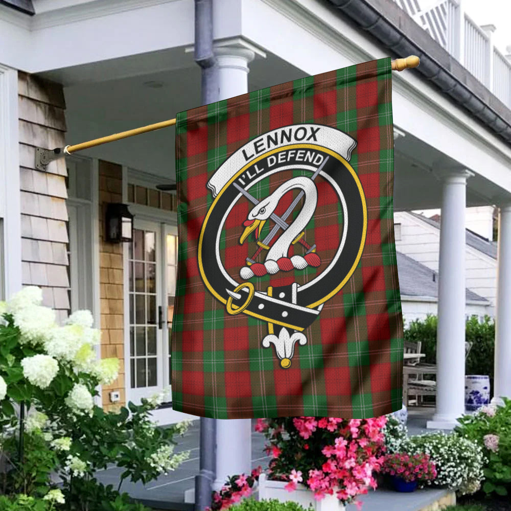 Lennox Tartan Flag with Family Crest - Tartan Vibes Clothing