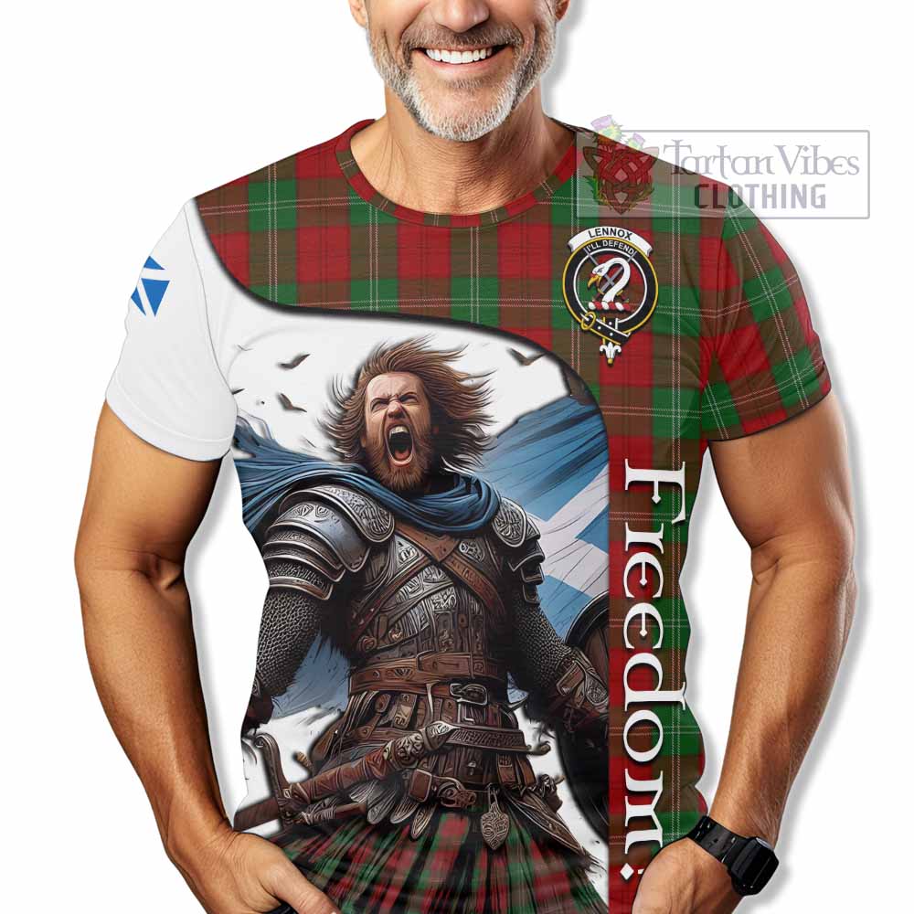 Lennox Crest Tartan T-Shirt Inspired by the Freedom of Scottish Warrior