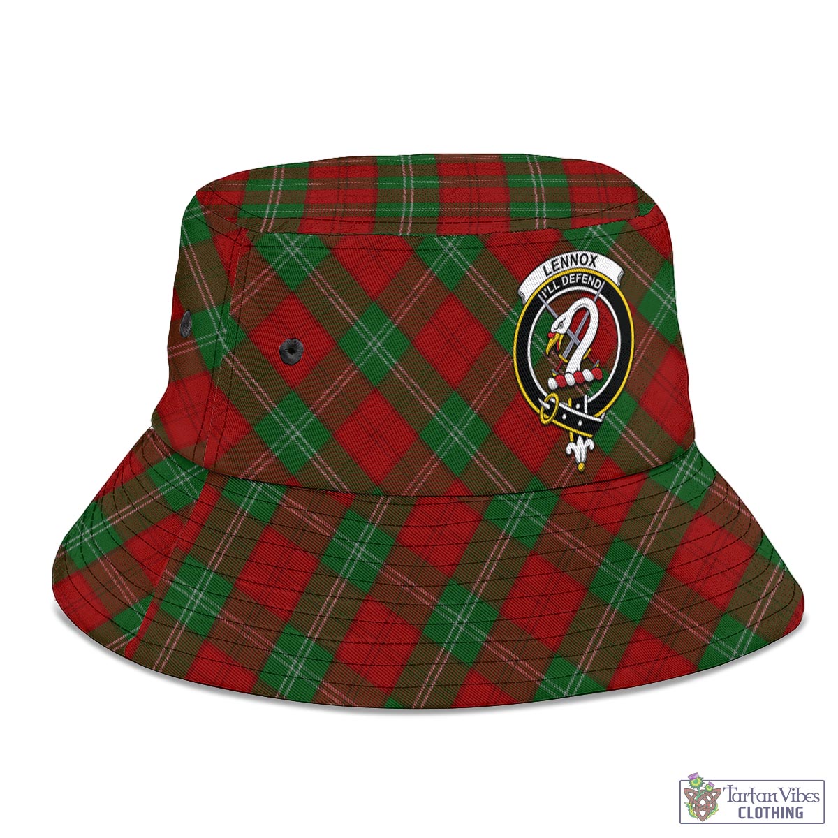 Tartan Vibes Clothing Lennox Tartan Bucket Hat with Family Crest