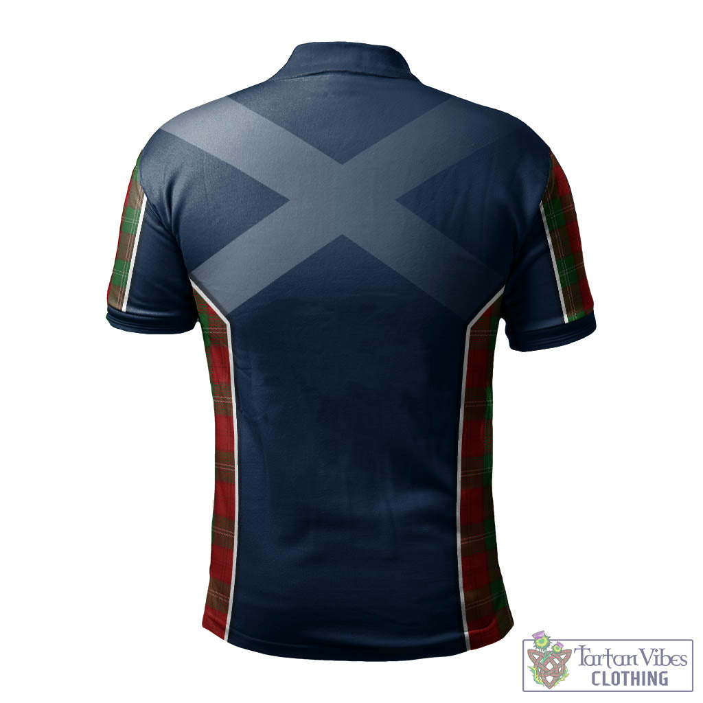 Tartan Vibes Clothing Lennox Tartan Men's Polo Shirt with Family Crest and Scottish Thistle Vibes Sport Style