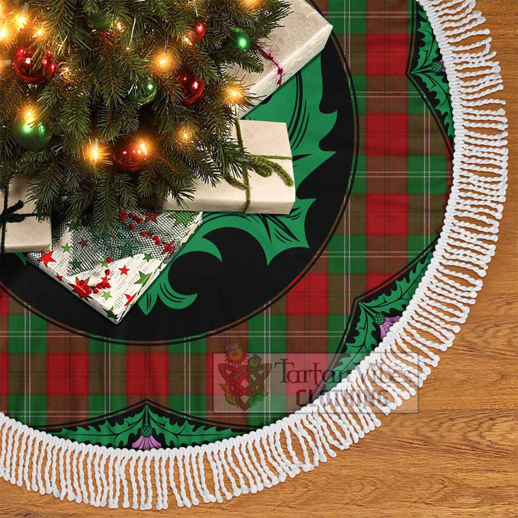 Tartan Vibes Clothing Lennox Tartan Christmas Tree Skirt Scottish Thistle Style