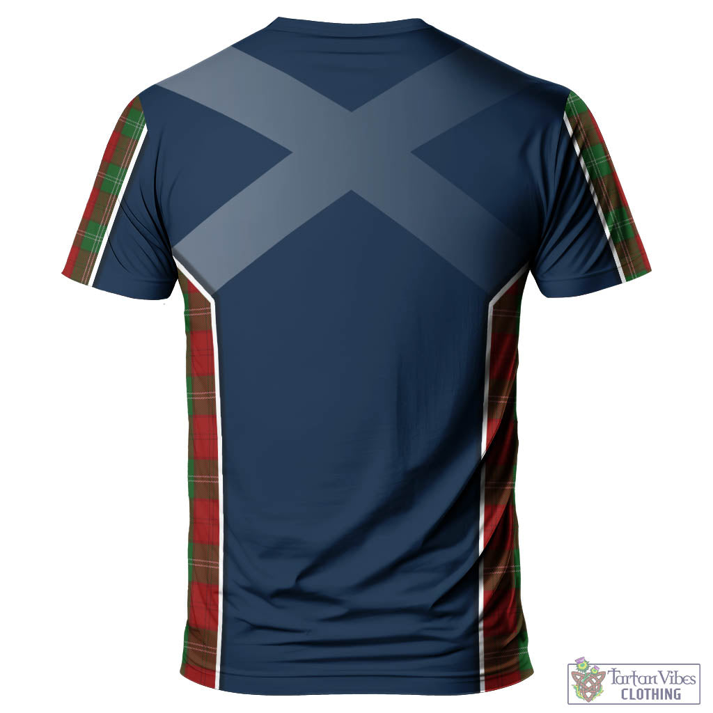 Tartan Vibes Clothing Lennox Tartan T-Shirt with Family Crest and Lion Rampant Vibes Sport Style