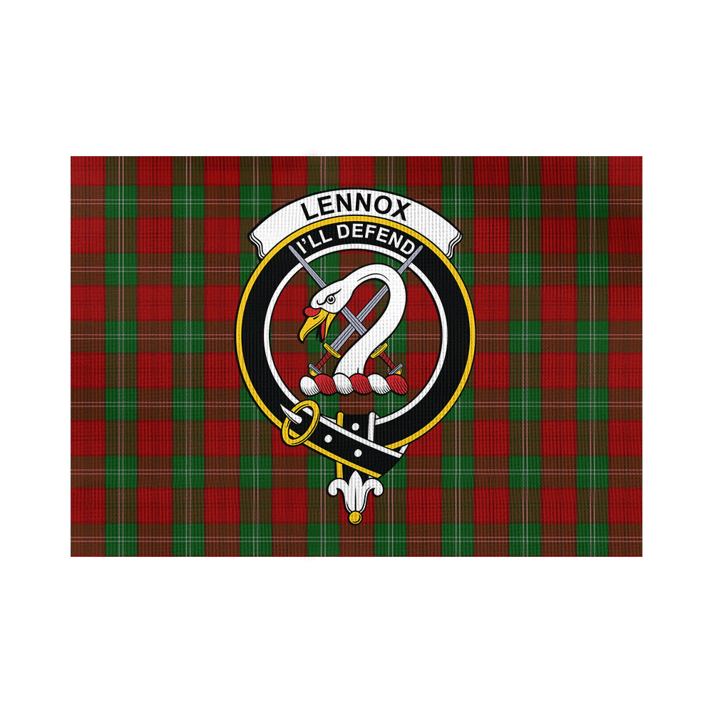 lennox-tartan-flag-with-family-crest