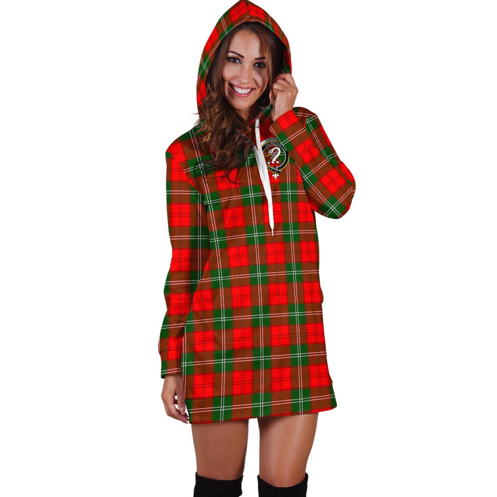 Lennox Modern Tartan Hoodie Dress with Family Crest - Tartan Vibes Clothing