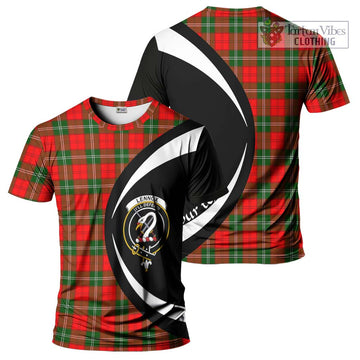 Lennox Modern Tartan T-Shirt with Family Crest Circle Style