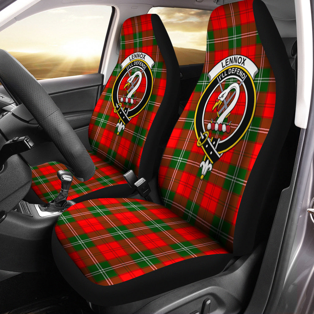 Lennox Modern Tartan Car Seat Cover with Family Crest One Size - Tartanvibesclothing