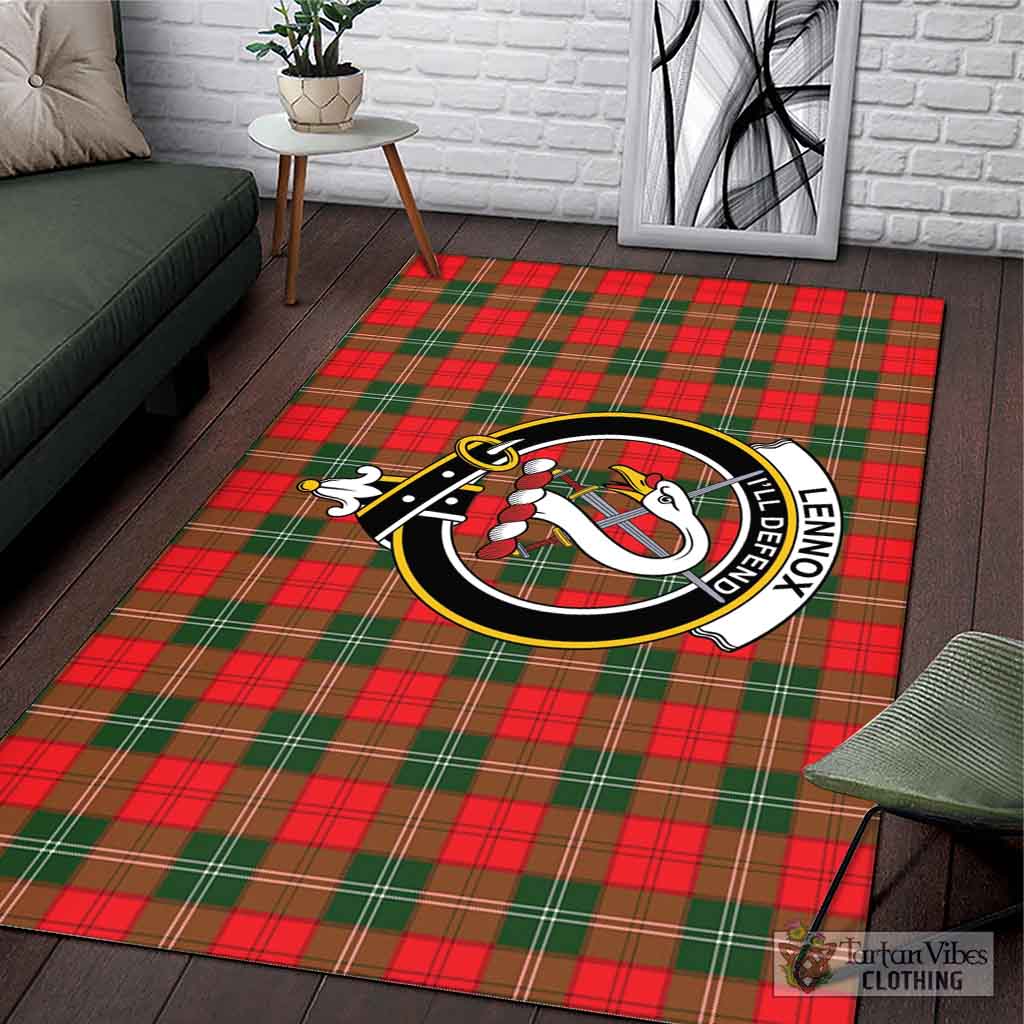 Tartan Vibes Clothing Lennox Modern Tartan Area Rug with Family Crest