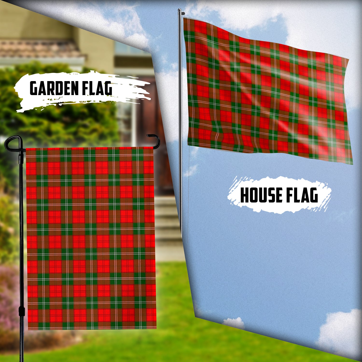 Lennox Modern Tartan Flag Garden Flag (Vertical) - Tartan Vibes Clothing