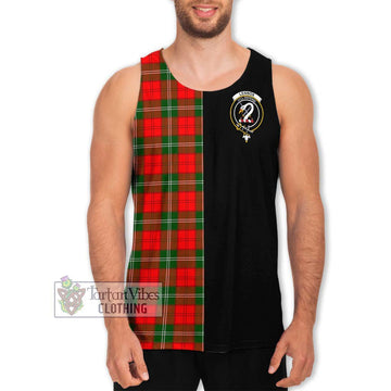 Lennox Modern Tartan Men's Tank Top with Family Crest and Half Of Me Style