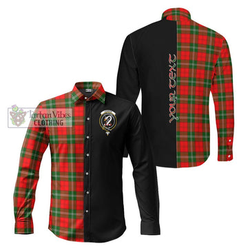 Lennox Modern Tartan Long Sleeve Button Shirt with Family Crest and Half Of Me Style