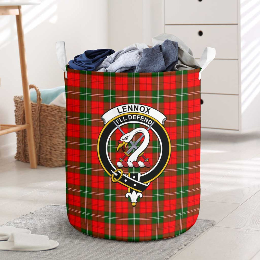 Lennox Modern Tartan Laundry Basket with Family Crest One Size - Tartanvibesclothing Shop