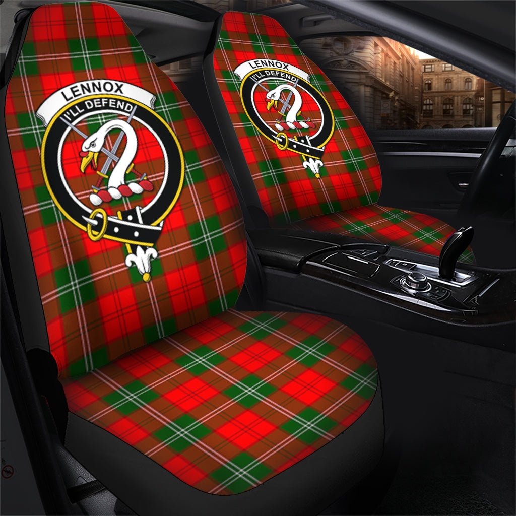 Lennox Modern Tartan Car Seat Cover with Family Crest - Tartanvibesclothing