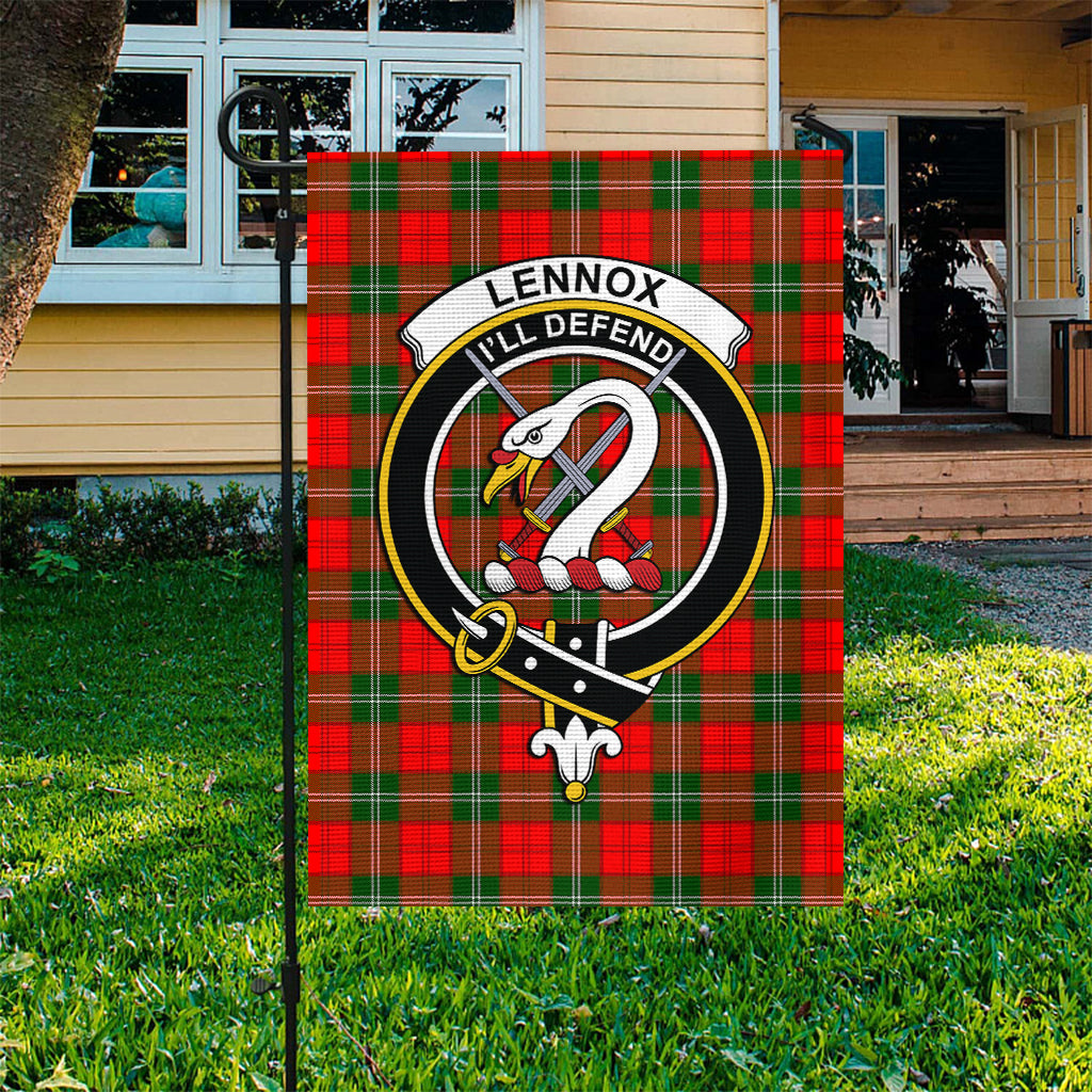 Lennox Modern Tartan Flag with Family Crest - Tartan Vibes Clothing