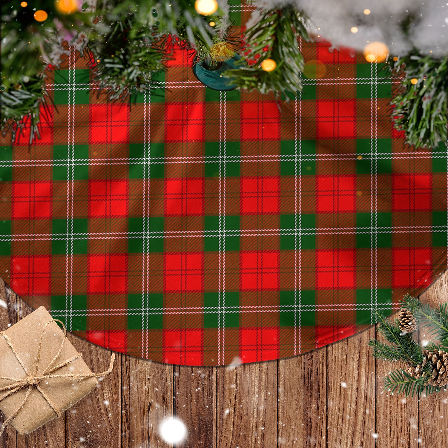 Lennox Modern Tartan Christmas Tree Skirt - Tartanvibesclothing