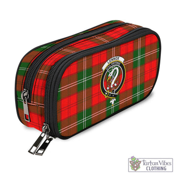 Lennox Modern Tartan Pen and Pencil Case with Family Crest