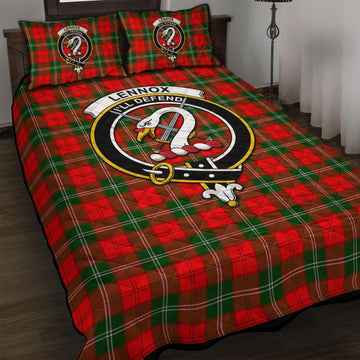 Lennox Modern Tartan Quilt Bed Set with Family Crest