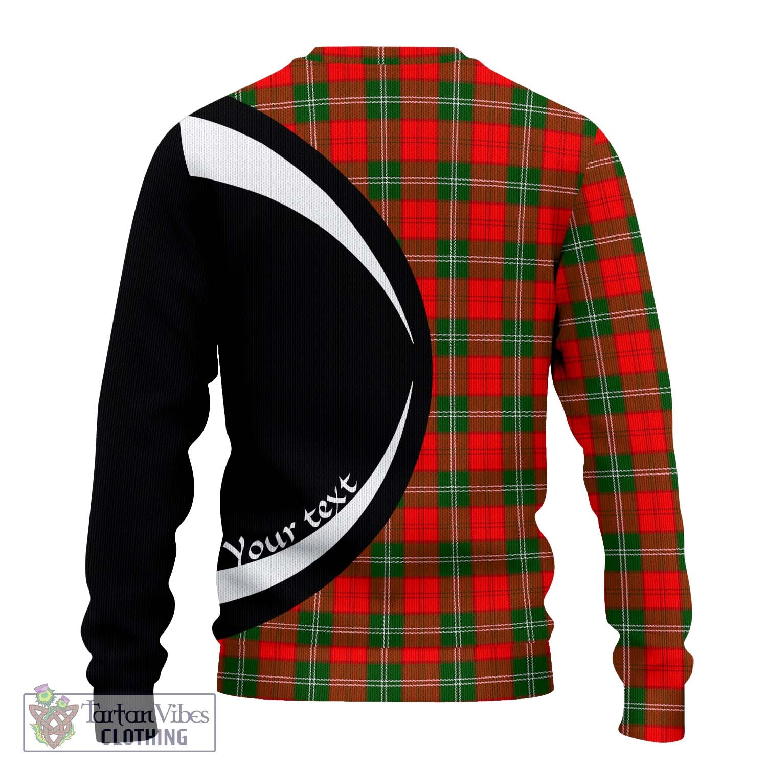 Lennox Modern Tartan Ugly Sweater with Family Crest Circle Style - Tartan Vibes Clothing