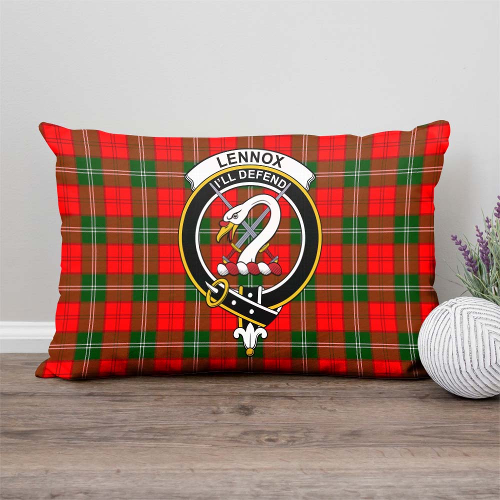 Lennox Modern Tartan Pillow Cover with Family Crest Rectangle Pillow Cover - Tartanvibesclothing