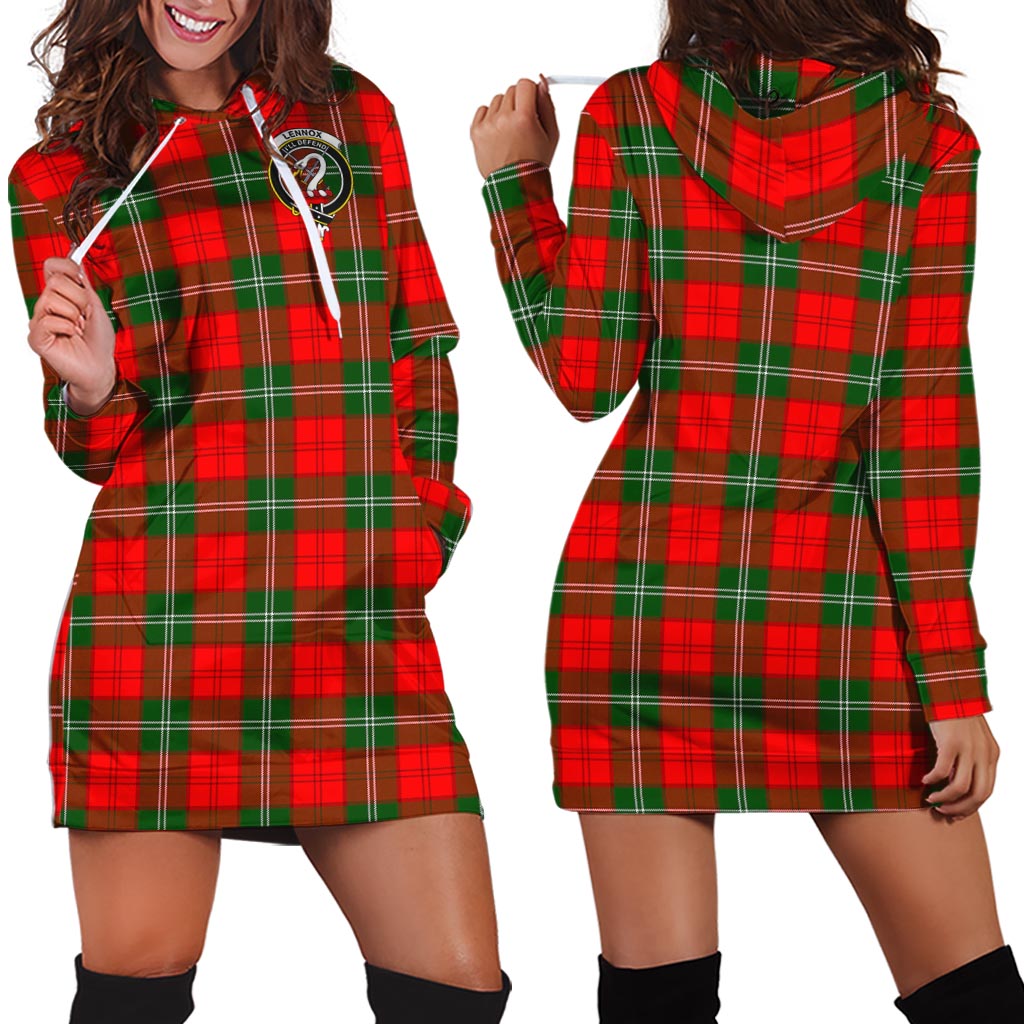 Lennox Modern Tartan Hoodie Dress with Family Crest - Tartan Vibes Clothing