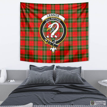 Lennox Modern Tartan Tapestry Wall Hanging and Home Decor for Room with Family Crest