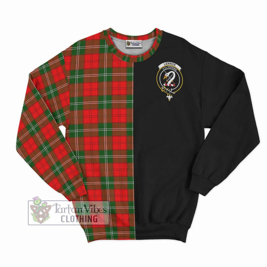 Lennox Modern Tartan Sweatshirt with Family Crest and Half Of Me Style - Tartanvibesclothing Shop