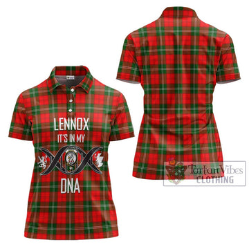 Lennox Modern Tartan Women's Polo Shirt with Family Crest DNA In Me Style