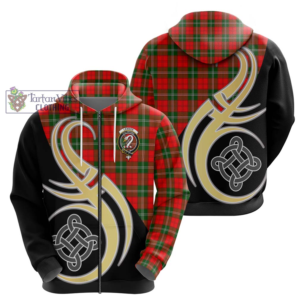 Lennox Modern Tartan Hoodie with Family Crest and Celtic Symbol Style - Tartan Vibes Clothing