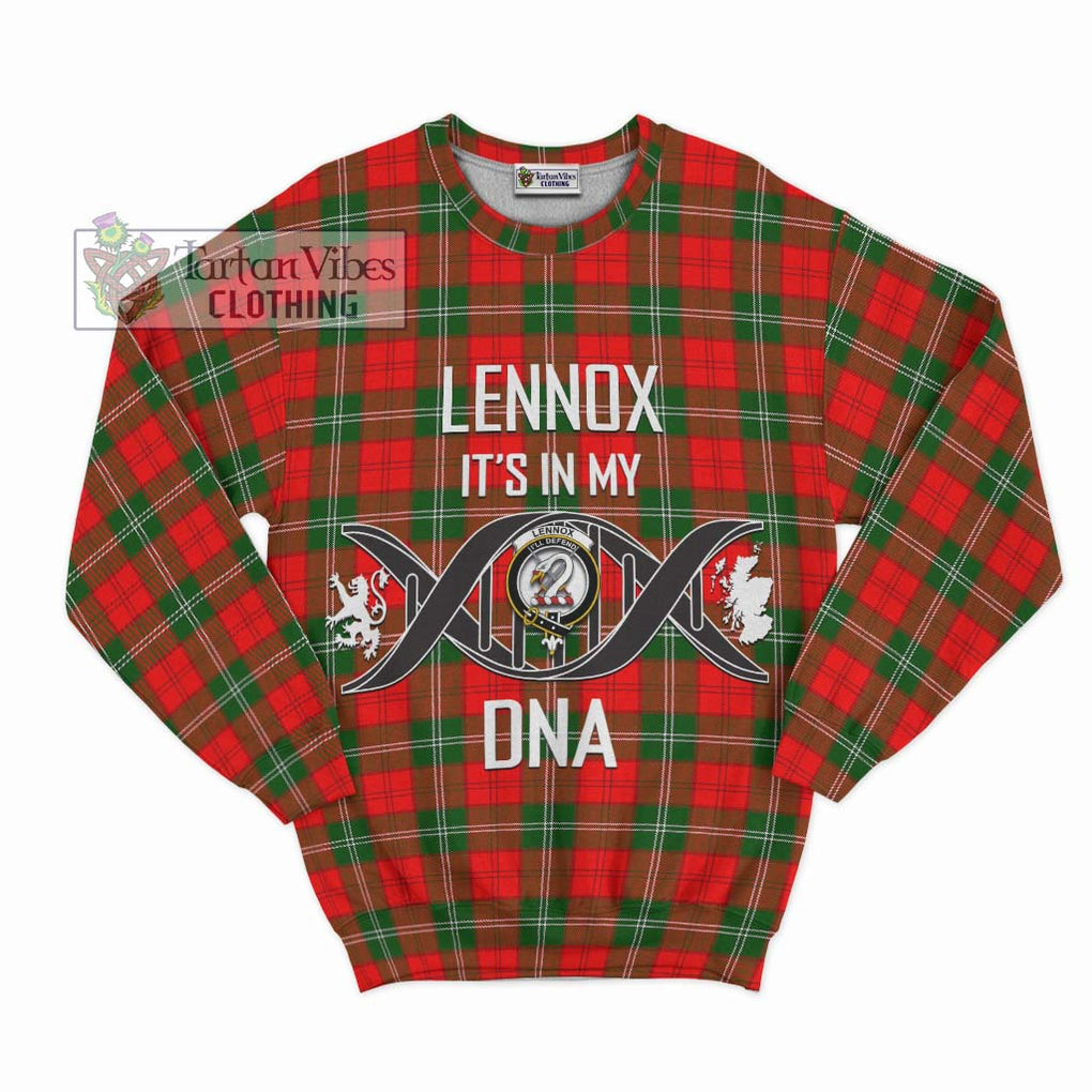 Lennox Modern Tartan Sweatshirt with Family Crest DNA In Me Style - Tartanvibesclothing Shop