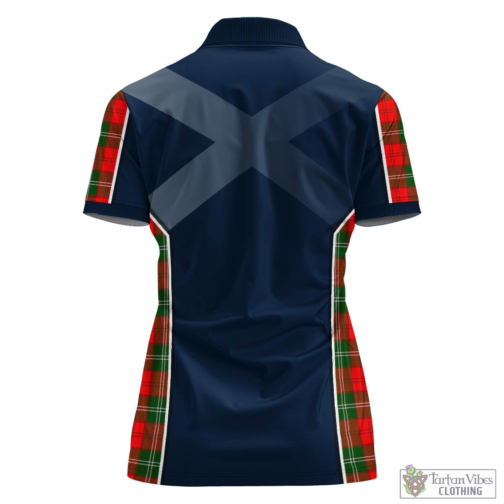 Lennox Modern Tartan Women's Polo Shirt with Family Crest and Lion Rampant Vibes Sport Style - Tartan Vibes Clothing